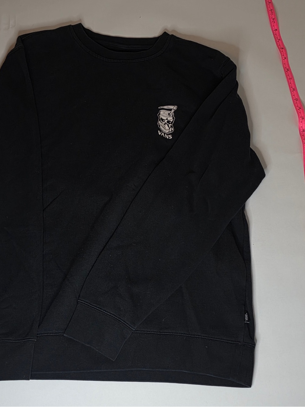 Vans Black Crewneck Sweatshirt with Small Graphic Chest Logo